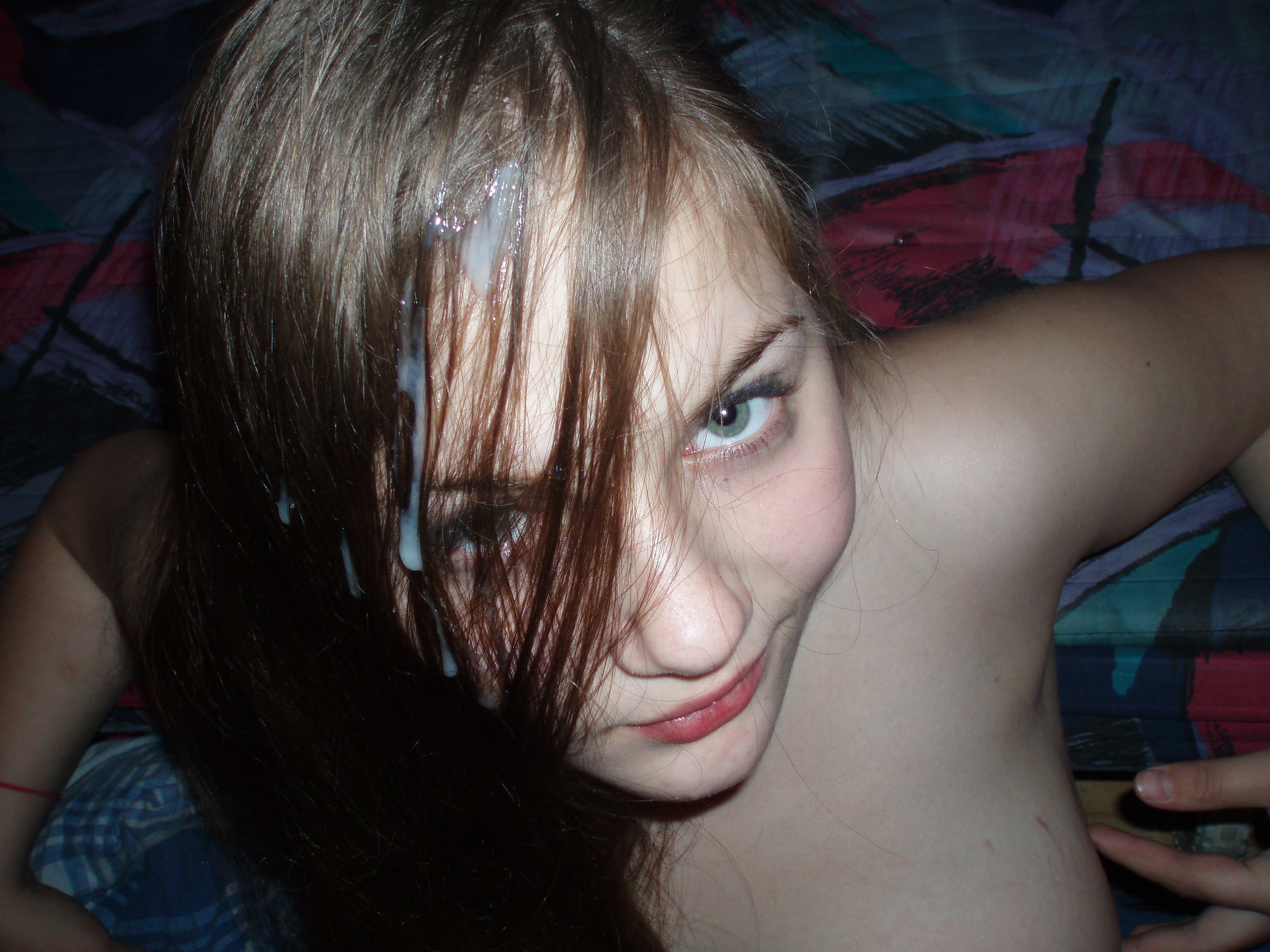 stunning teen amateur brunette shows off her shaved pussy #young #cute #teen #brunette #cum #cuminhair #eyecontact #pov