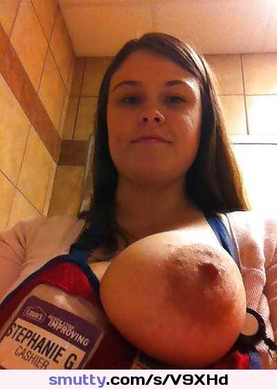 amazing rub and tug photo with gorgeous brunette at nude I went to the hardware store to pick up a screw. I was not disappointed. #flash #boob #breast #tease